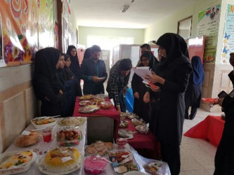 برگزاری جشنواره غذا در مدرسه الزهرا شهرستان هامون
